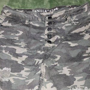 Vanilla Star camouflage distressed pants.